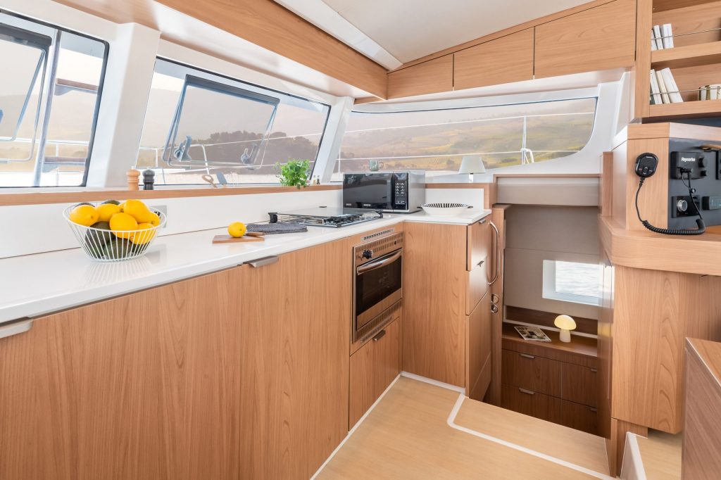 kitchen aboard boat